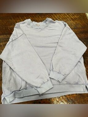 Free People movement lavenders Blue oversized Crewneck Sweatshirt size L